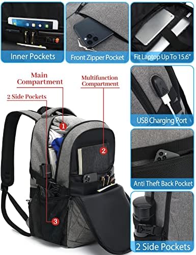 ProEtrade Laptop Hátizsák, Üzleti Utazás Anti Theft Bookbag Töltés USB Port az Egyetemre Dolgozni a Számítógép