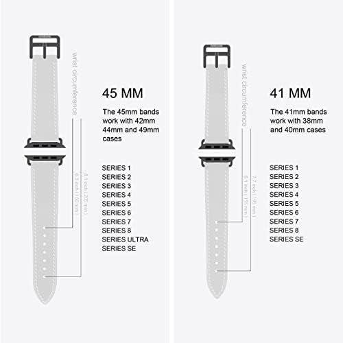 DONEGANI Bőr Zenekarok Kompatibilis Apple Nézni Zenekar Sorozat 8 7 6 5 4 3 2 1 SE｜, 41 mm-es 40 mm-es