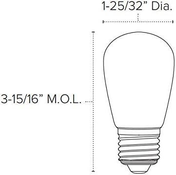 Amerikai Világítás PS14-E26-M Professzionális LED S14 Izzók, Szabályozható, víztiszta Lencse, 1.4-Watt,