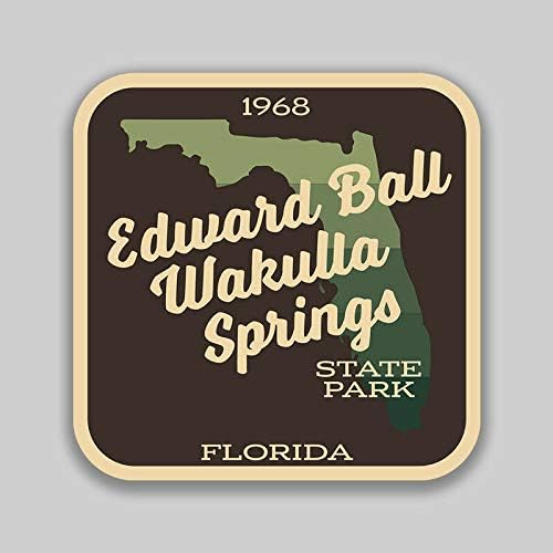 JB Nyomtatás Edward Bell Wakulla Springs nemzeti Park Matrica Fedezze fel Wanderlust Tábor Florida Vinyl