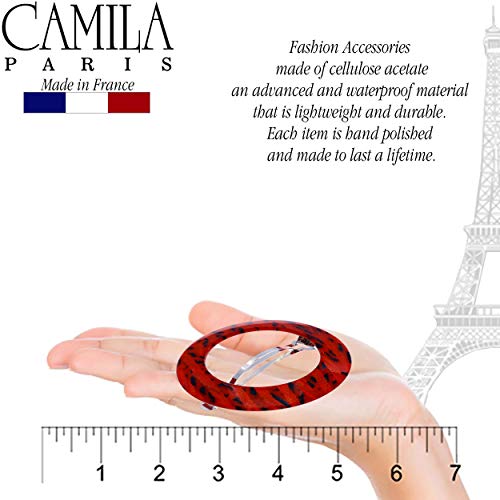 Camila Párizs CP2513 francia Haj Hajcsat Klip a Lányok, Kerek, Kézzel készített, a Győzelem Vörös, Erős