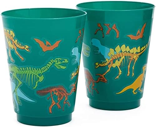 KÉK PANDA 16-Pack Dinoszaurusz Csésze Gyerekeknek, Dino Születésnapi Party Kellékek, Újrafelhasználható